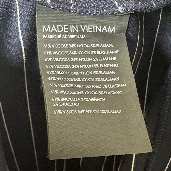 Club Monaco Twansia Dress Blue White Stripe Side Twist Tie Waist NWT - Picture 5 of 6